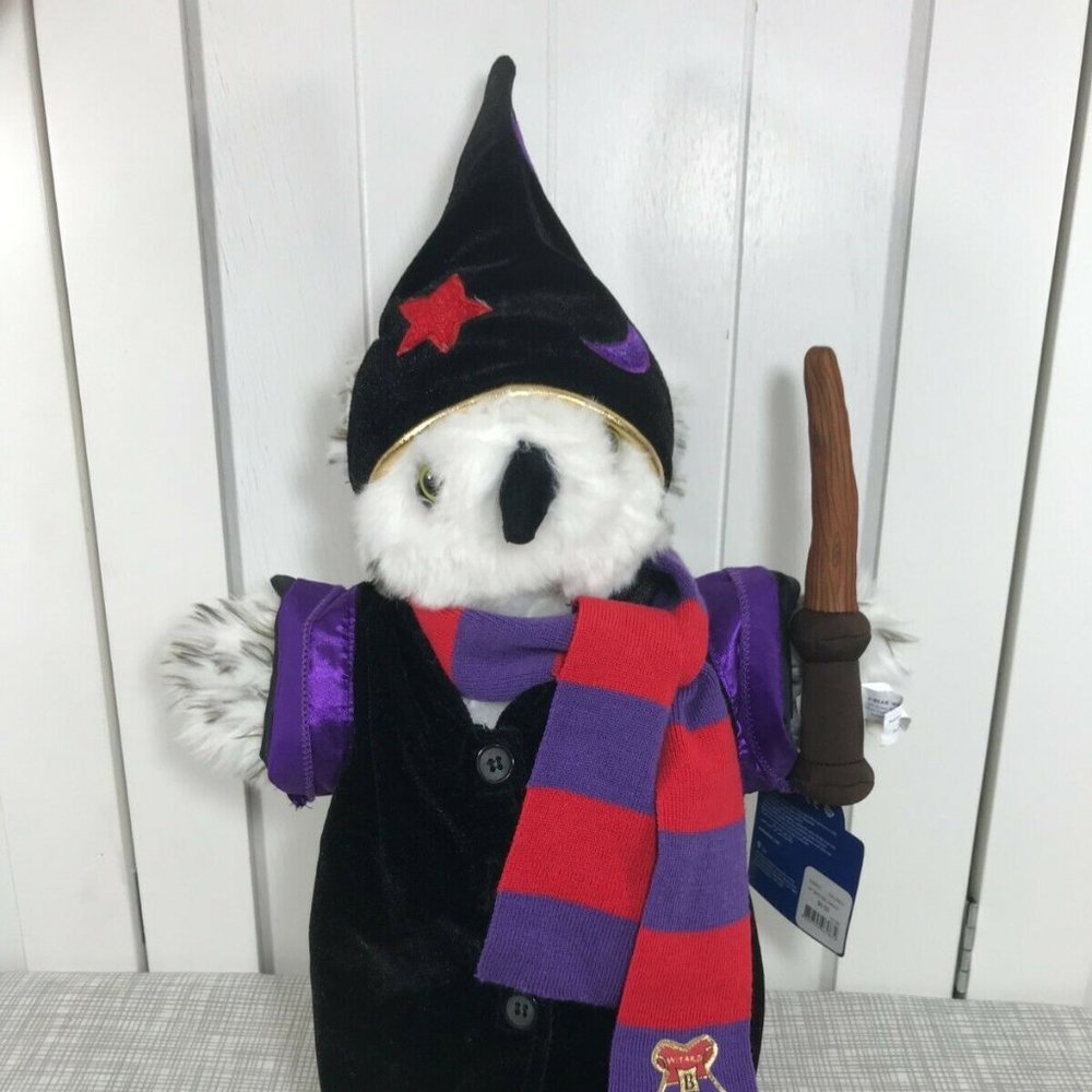 Build A Bear Spotted Snowy Owl w/ Wizard Costume